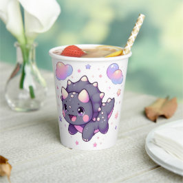 Vasos De Papel Baby Shower de dinosaurios modernos encantados