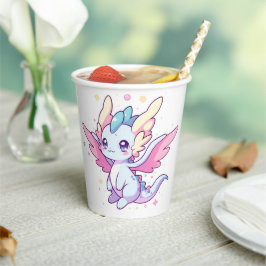 Vasos De Papel Baby Shower de Dragón moderno mítico