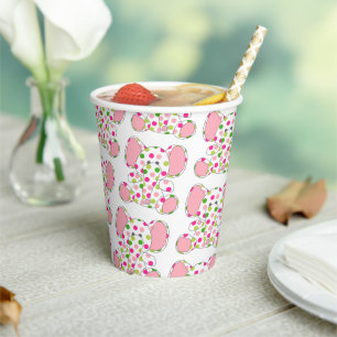 Vasos De Papel Baby Shower de Elefante Rosa