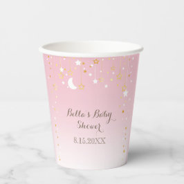 Vasos De Papel Baby Shower de Estrella Rosa Moon
