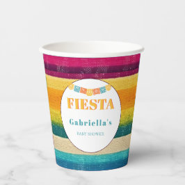 Vasos De Papel Baby Shower de Fiesta Mexicana Personalizada
