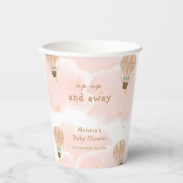 Vasos De Papel Baby Shower de globo de aire caliente de la nube d