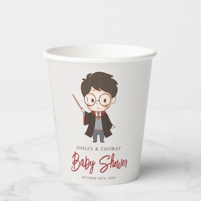 Vasos De Papel Baby Shower de Harry Potter simple (Anverso)