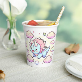 Vasos De Papel Baby Shower de Little Adorable Dinosaur