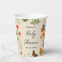 Baby Shower de mariposas acuarela Wildflowers