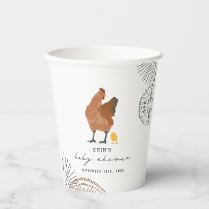 Vasos De Papel Baby Shower de pollo