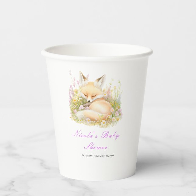 Vasos De Papel Baby Shower de Spring Fox (Anverso)