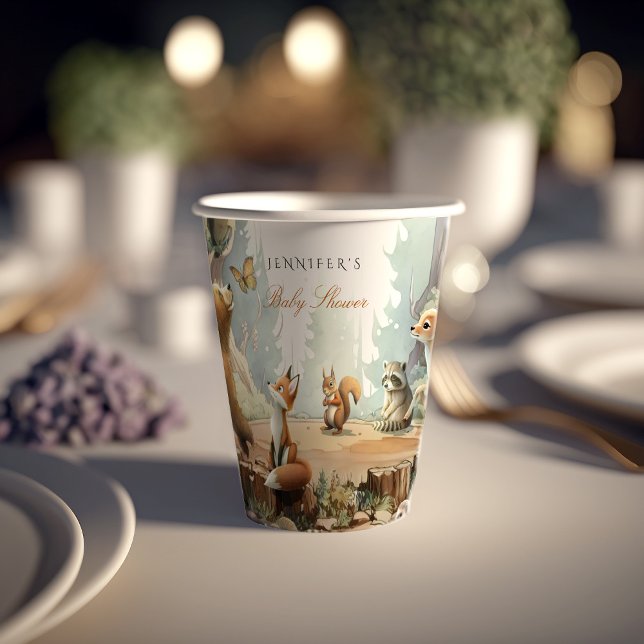 Vasos De Papel Baby Shower de trabajo artístico encantado (Subido por el creador)