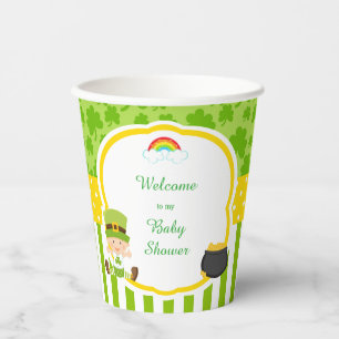 Vasos De Papel Baby Shower de un chico de vacaciones irlandés del