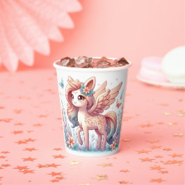 Vasos De Papel Baby Shower de Unicornio mágico divertido