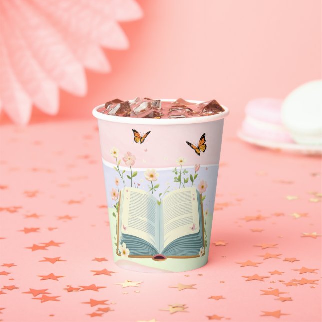 Vasos De Papel Baby Shower de Whimsical Storybook (in situ)