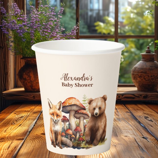 Vasos De Papel Baby Shower de Woodland Animals (Subido por el creador)