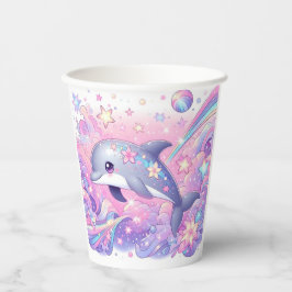Vasos De Papel Baby Shower delfín moderno