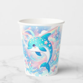 Vasos De Papel Baby Shower delfín simple