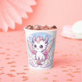 Vasos De Papel Baby Shower Dragón dulce encantado