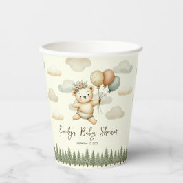 Vasos De Papel Baby Shower Floating Bear Adventures