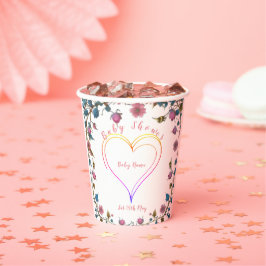 Vasos De Papel Baby Shower Heart