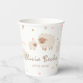 Vasos De Papel Baby Shower ilustrativo Cream Pastel
