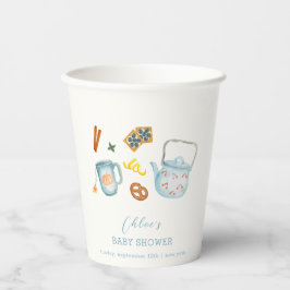 Vasos De Papel Baby Shower Mínimo Rústico Par-Tea Cookie