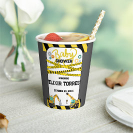 Vasos De Papel Baby Shower moderno en construcción