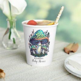 Vasos De Papel Baby Shower Mystical Dreamy Mushroom