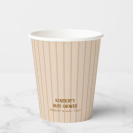 Vasos De Papel Baby Shower Neutral Mínimo Rústico Boho Cowgirl