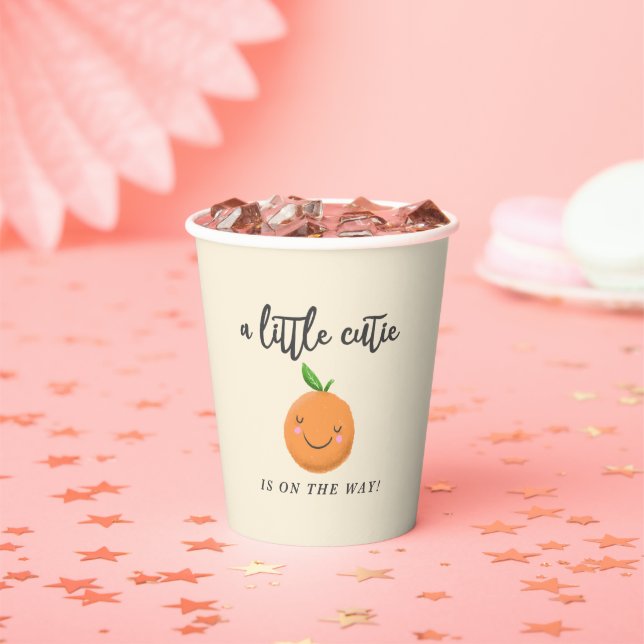 Vasos De Papel Baby Shower neutro de género masculino (in situ)