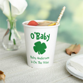 Vasos De Papel Baby Shower O'Baby St Patrick's Day