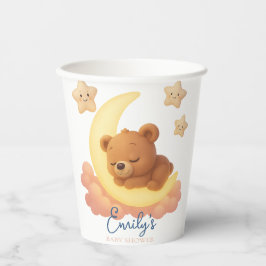 Vasos De Papel Baby Shower Paper Cup – Teddy Bear on the Moon