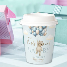 Vasos De Papel Baby Shower Paper Cups – Bear & Balloons