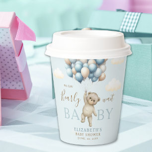 Vasos De Papel Baby Shower Paper Cups – Bear & Balloons
