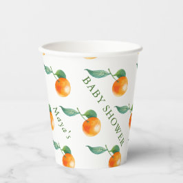 Vasos De Papel Baby Shower personalizado de pequeño cítricos cúbi