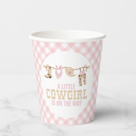 Vasos De Papel Baby Shower Pink Western Cowgirl