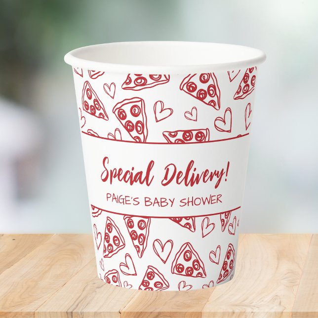 Vasos De Papel Baby Shower Pizza Party Italian Special Delivery (Subido por el creador)