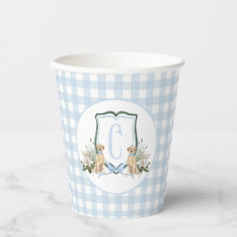 Vasos De Papel Baby Shower Preppy Southern Blue Boy Dog