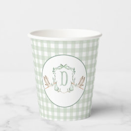 Vasos De Papel Baby Shower Preppy Southern Green Boy Stork
