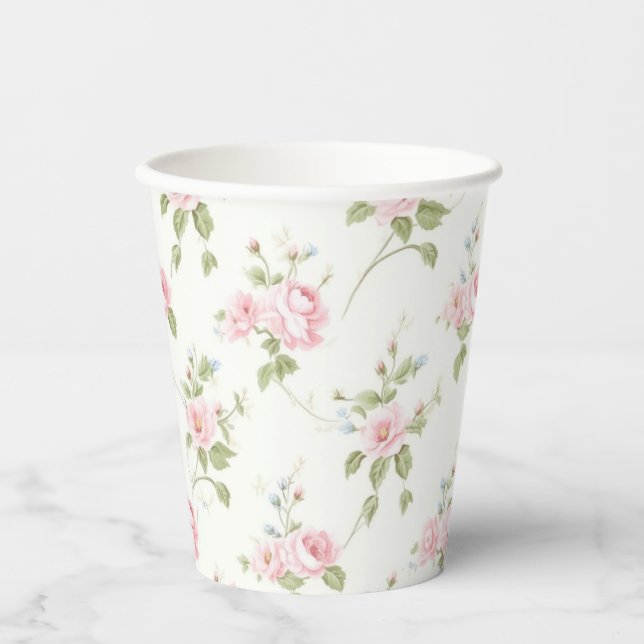 Vasos De Papel Baby Shower Preppy Southern Pink Bow (Anverso)