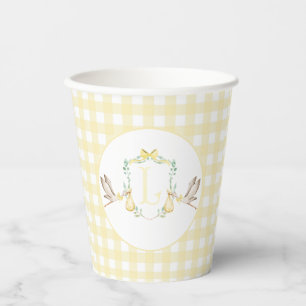 Vasos De Papel Baby Shower Preppy Southern Yellow Stork
