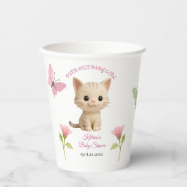 Vasos De Papel Baby Shower Purr-fect Baby Girl Kitten