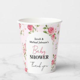 Vasos De Papel Baby Shower Rosa rosa