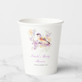 Vasos De Papel Baby Shower Spring Cute Bird