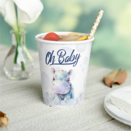 Vasos De Papel Baby Shower Temático Hippo