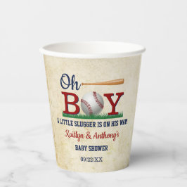 Vasos De Papel Baby Shower Vintage Baseball Boys