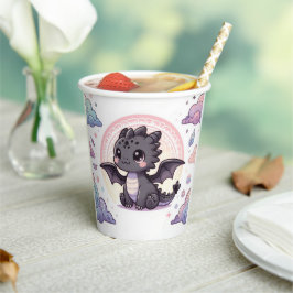 Vasos De Papel Baby Shower Whimsical Elegante Dragon