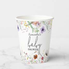 Vasos De Papel Baby Shower Wildflower