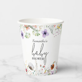 Vasos De Papel Baby Shower Wildflower