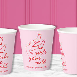 Vasos De Papel Bachelorette de baja llave con la mano tibia de lo