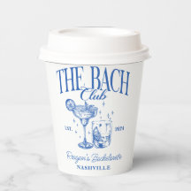 Bachelorette Retro Cocktail Blue Personalizado