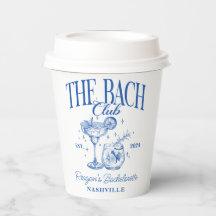 Bachelorette Retro Cocktail Blue Personalizado