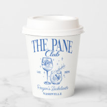 Bachelorette Retro Cocktail Blue Personalizado